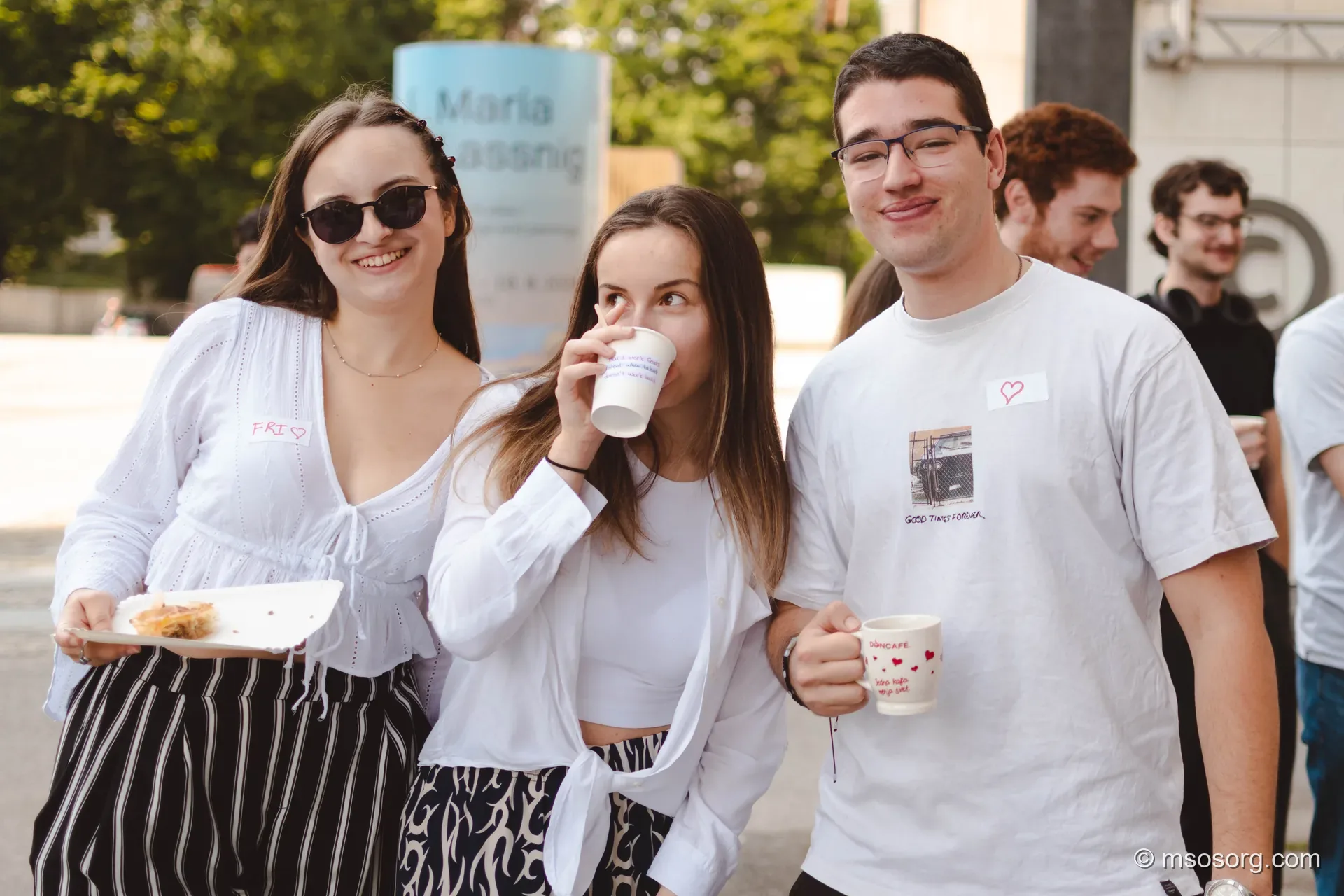 Morning Coffee in front of CTK, 2024: Coffee, burek, and lots of smiles
