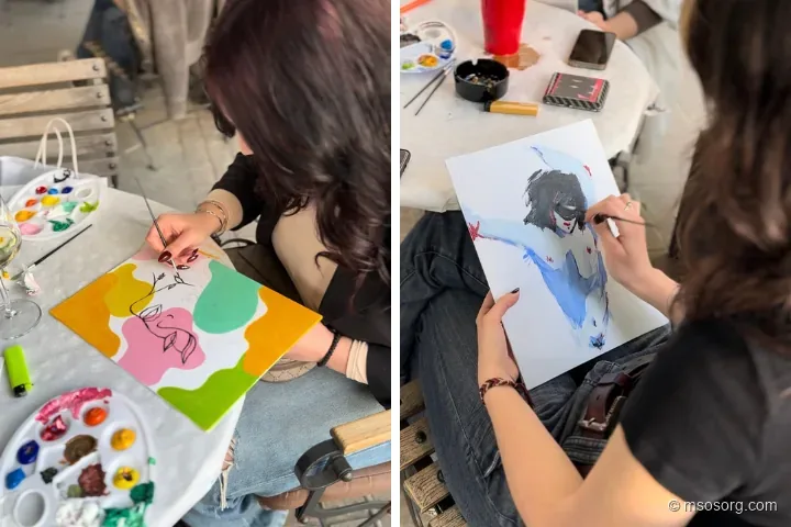 A memory from the Paint & Wine evening