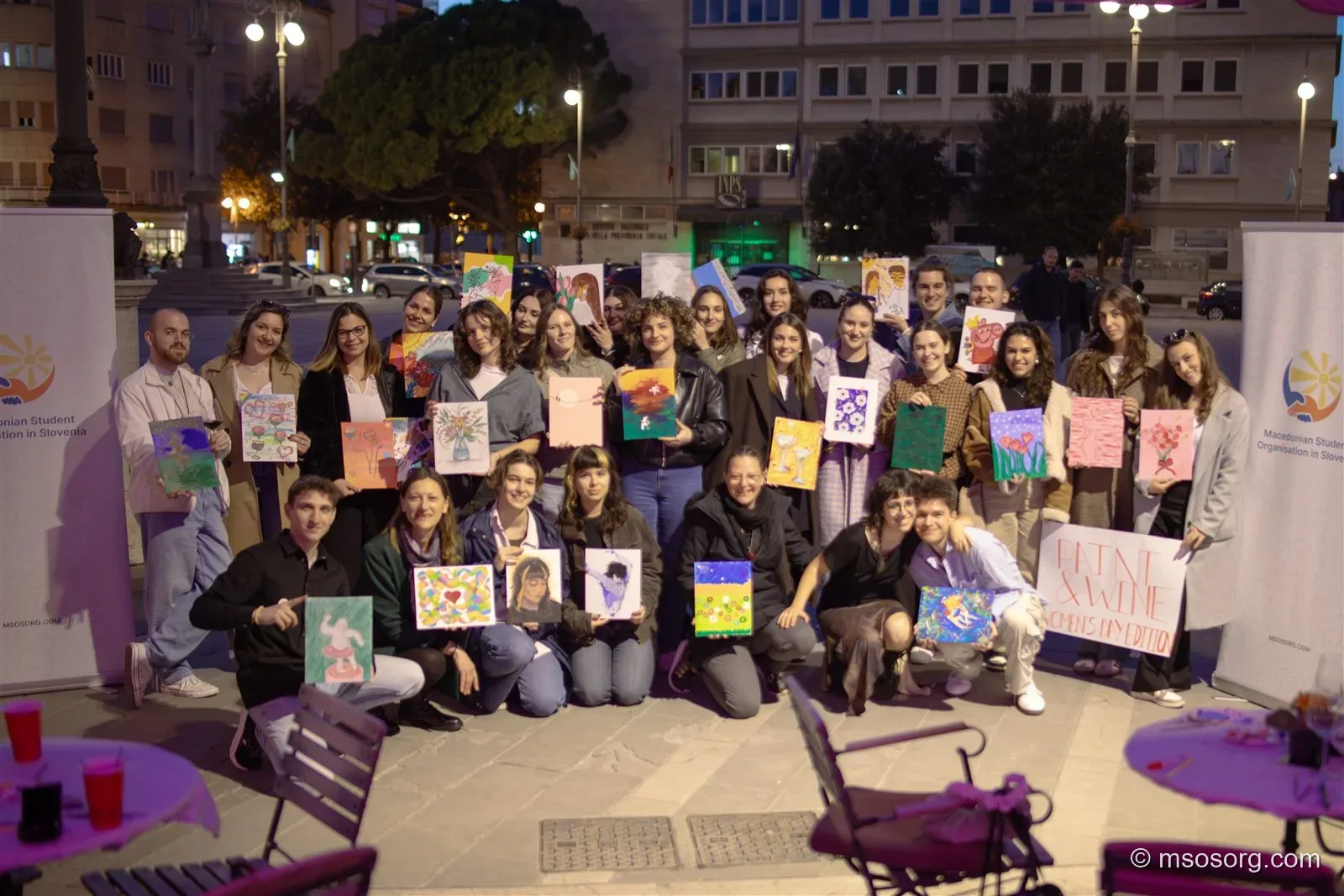 The MSOS Nova Gorica community at sunset
