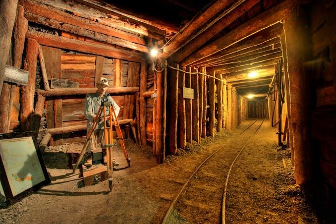 A preserved tunnel connected with Idrija's mercury mine